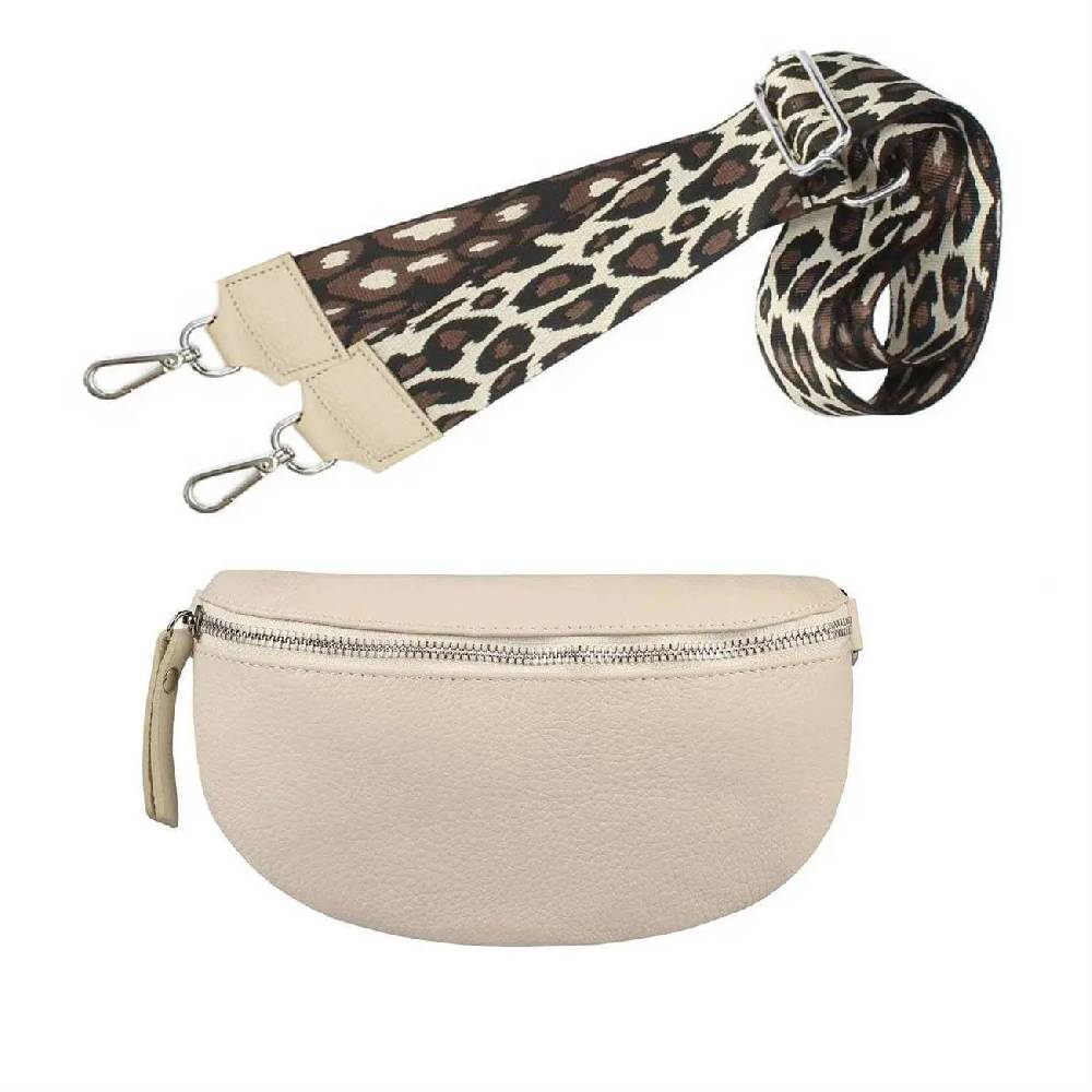 Made in Italy OBC DAMEN SET Gürteltasche + Schultergurt LEDER Crossbody Hüfttasche Bauchtasche Umhängetasche Brusttasche CrossOver Bodybag Schultertasche Handytasche Geldtasche Tasche Kosmetiktasche Räumungsverkauf