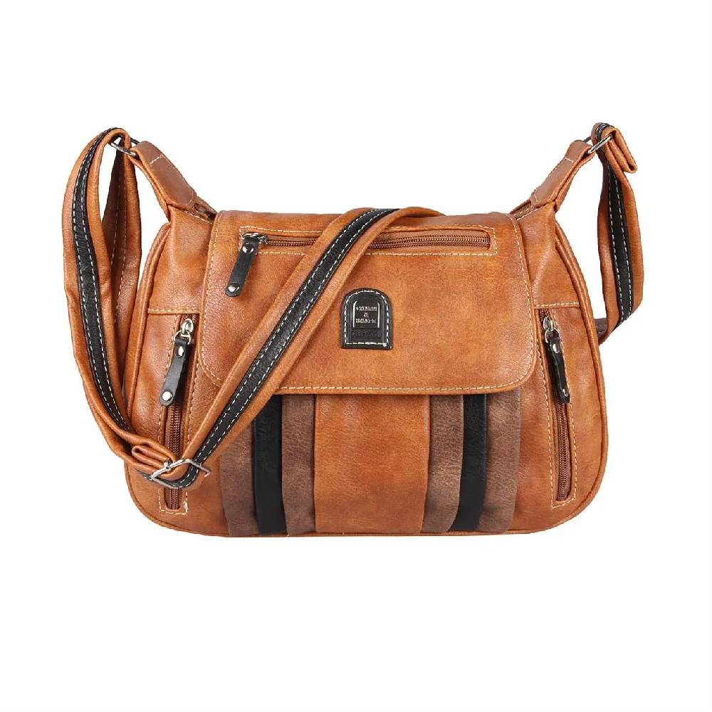 OBC Damen Tasche Schultertasche Shopper Leder Optik Crossbody Umhängetasche Crossover Beuteltasche Reisetasche Kauf eins, bekomm eins gratis