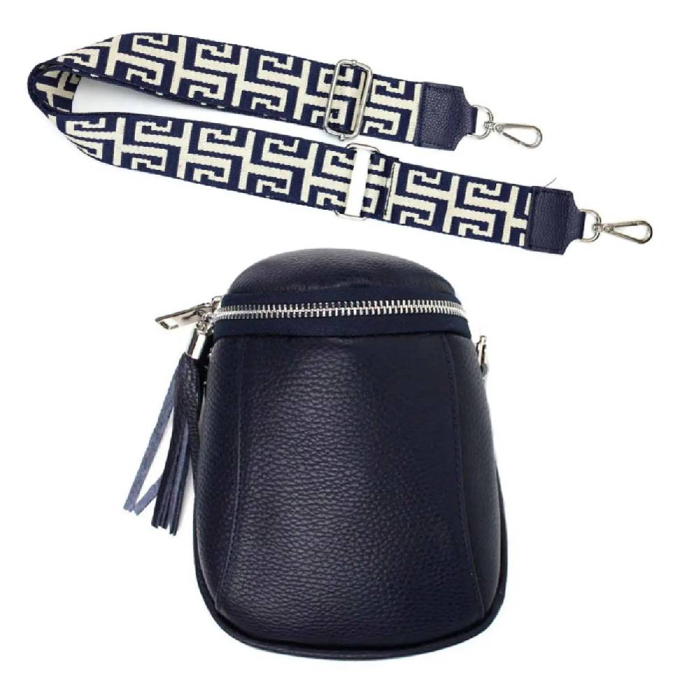 Made in Italy OBC DAMEN SET Schultertasche + Schultergurt LEDER Crossbody Umhängetasche Brusttasche CrossOver Bodybag Schultertasche Handytasche Geldtasche Tasche Kosmetiktasche Tiefpreis