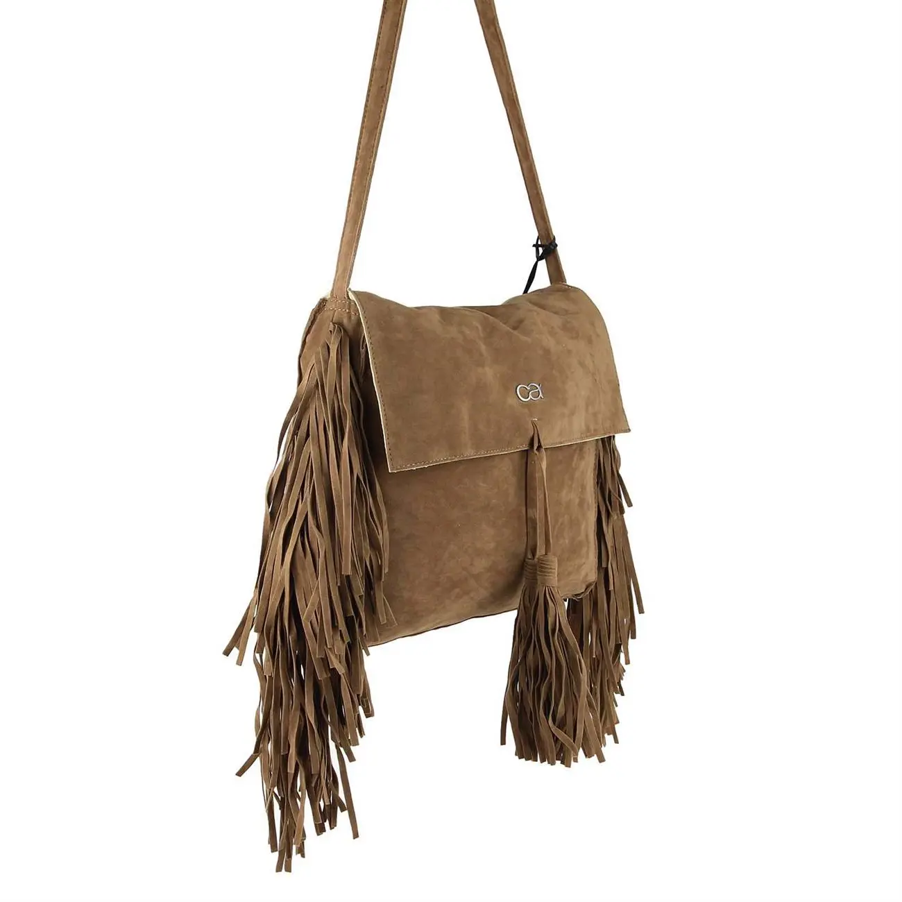 ital-design Fransen Damentasche Schultertasche Umhängetasche Tasche Beutel Beuteltasche Trend-Bags PU Wildleder Begrenzte Freigabe