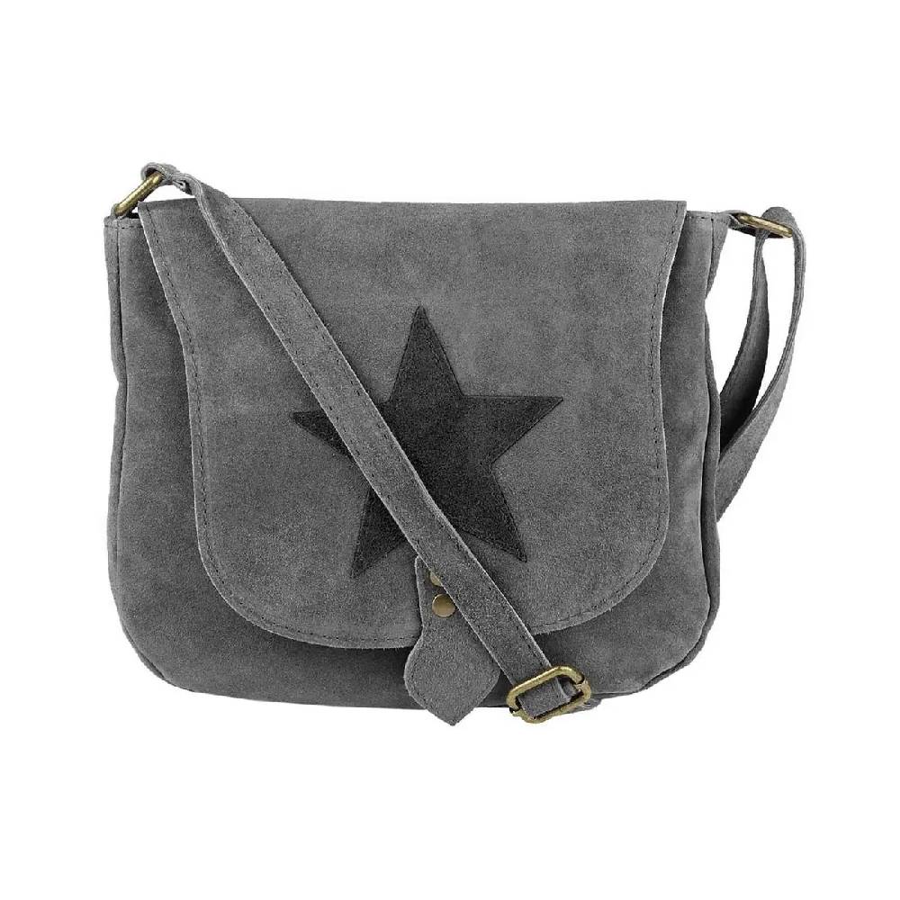 ital-design Stern Tasche Wildleder Schultertasche Damentasche Henkeltasche Ledertasche Letzte 3 Tage
