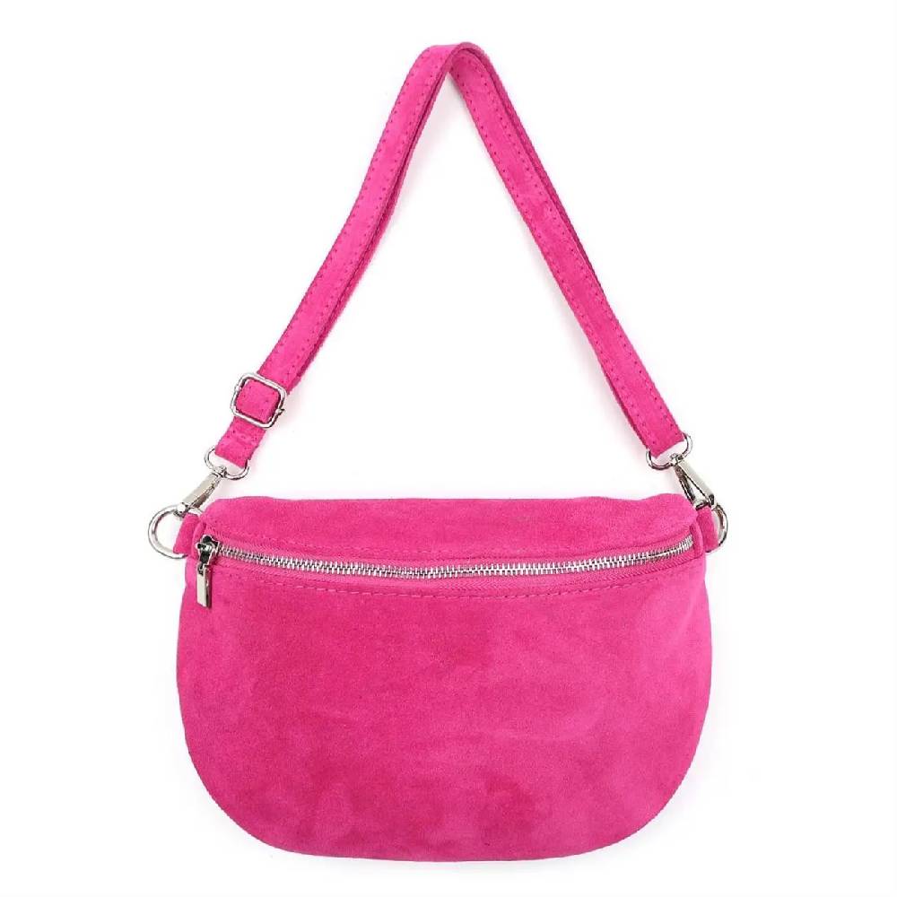 Made in Italy Damen Leder Tasche Brusttasche Gürteltasche Crossbody Hüfttasche Bauchtasche Umhängetasche Wildleder Crossover Schultertasche Handytasche Bodybag JETZT KAUFEN