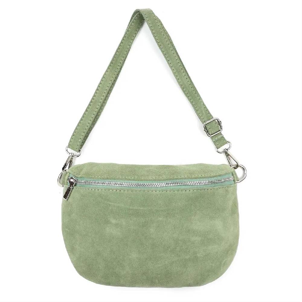 Made in Italy Damen Leder Tasche Brusttasche Gürteltasche Crossbody Hüfttasche Bauchtasche Umhängetasche Wildleder Crossover Schultertasche Handytasche Bodybag JETZT KAUFEN