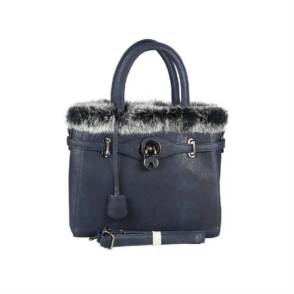 OBC ital-design DAMEN echt PELZ Kaninchenfell HAND-TASCHE Schultertasche Henkeltasche Umhängetasche Businesstasche Shopper Workbag Nur noch ein Tag übrig