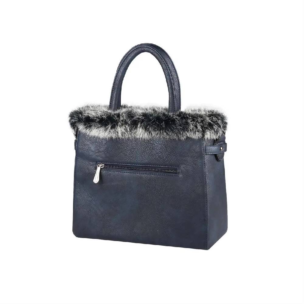OBC ital-design DAMEN echt PELZ Kaninchenfell HAND-TASCHE Schultertasche Henkeltasche Umhängetasche Businesstasche Shopper Workbag Nur noch ein Tag übrig
