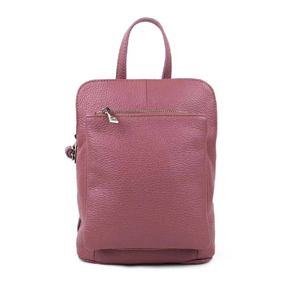 OBC Made in Italy Damen echt Leder Rucksack Bodybag Lederrucksack Tasche Schultertasche Ledertasche Crossbody Cross-Over Super Rabatt
