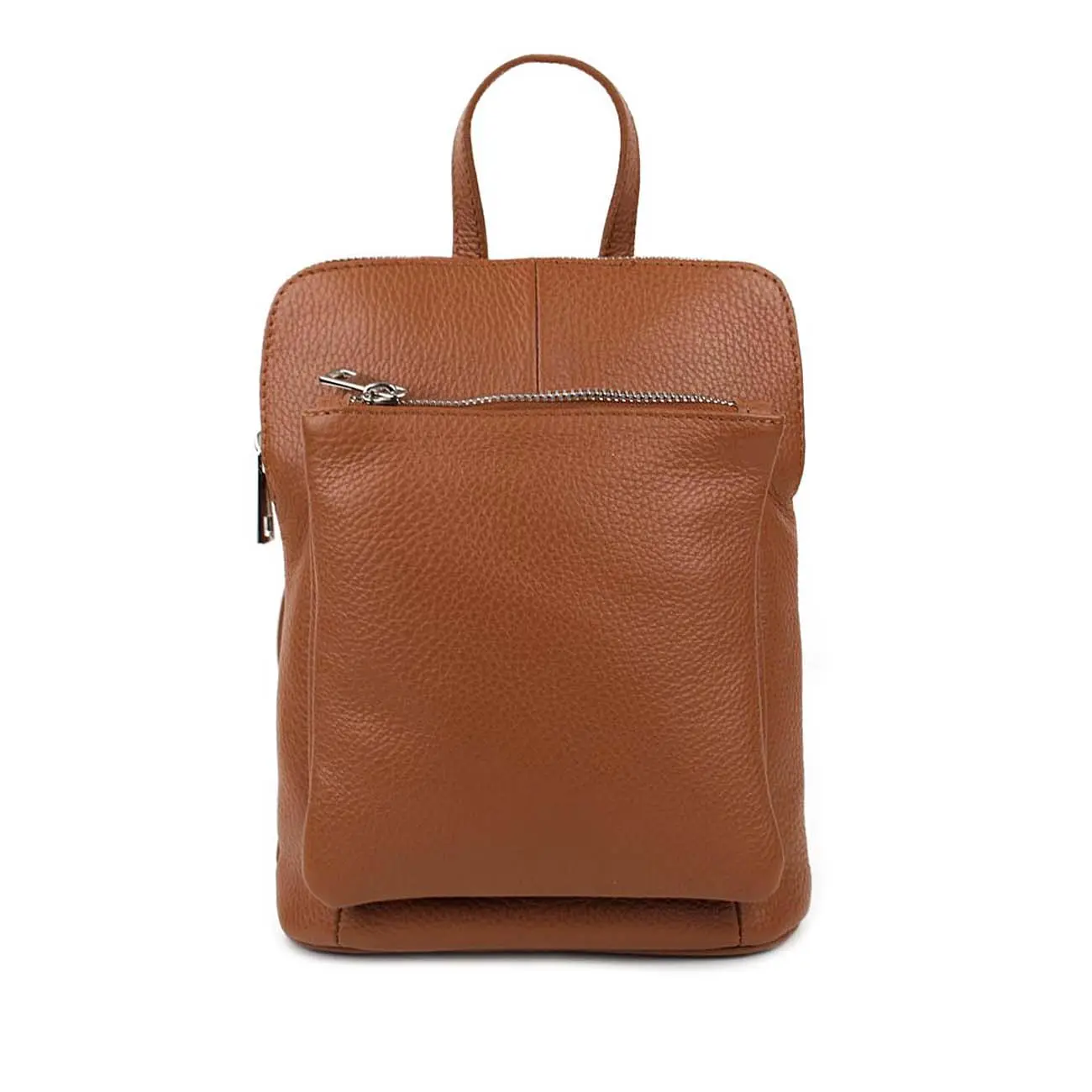 OBC Made in Italy Damen echt Leder Rucksack Bodybag Lederrucksack Tasche Schultertasche Ledertasche Crossbody Cross-Over Super Rabatt