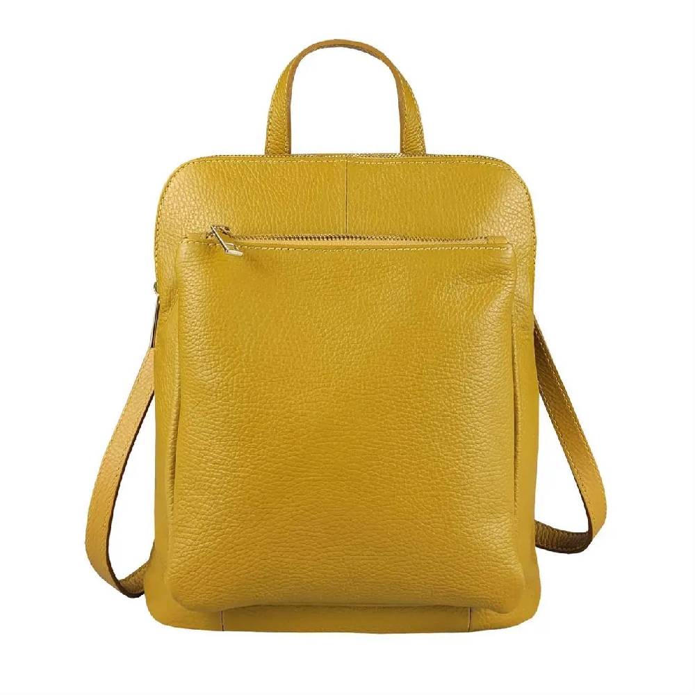 OBC Made in Italy Damen echt Leder Rucksack Bodybag Lederrucksack Tasche Schultertasche Ledertasche Crossbody Cross-Over Super Rabatt