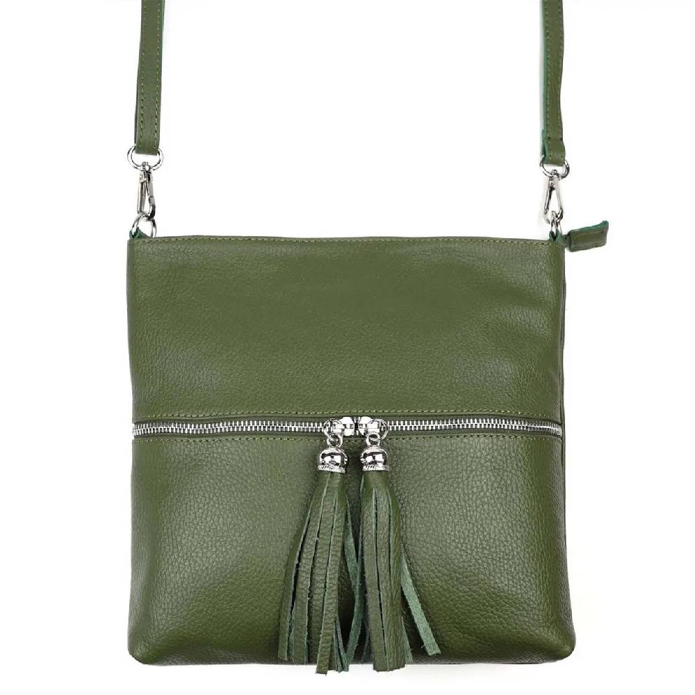OBC Made in Italy DAMEN LEDER TASCHE Bodybag Schultertasche CrossOver Umhängetasche Handtasche Ledertasche Damentasche Crossbody Riesige Rabatte
