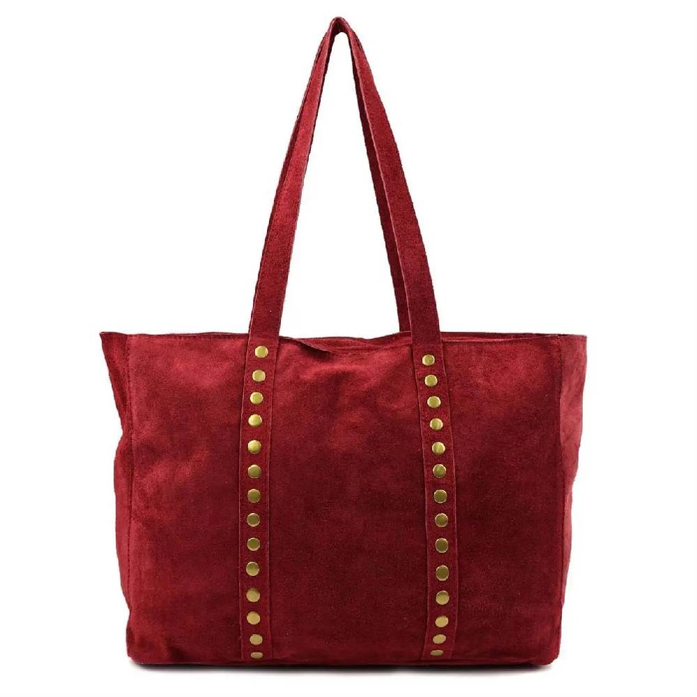 OBC Made in Italy Damen Leder Tasche Handtasche Umhängetasche Reisetasche Shopper Wildleder Schultertasche Tote Bag Ledertasche Henkeltasche Weekender T030 50% Rabatt mit kostenlosem Versand