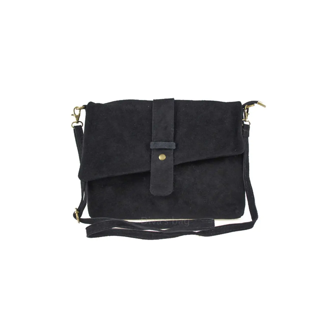 OBC Made in Italy DAMEN LEDER TASCHE Schultertasche Messenger Bag Wildleder Handtasche Umhängetasche Ledertasche Bodybag CrossBody CrossOver Kostenloser Versand international