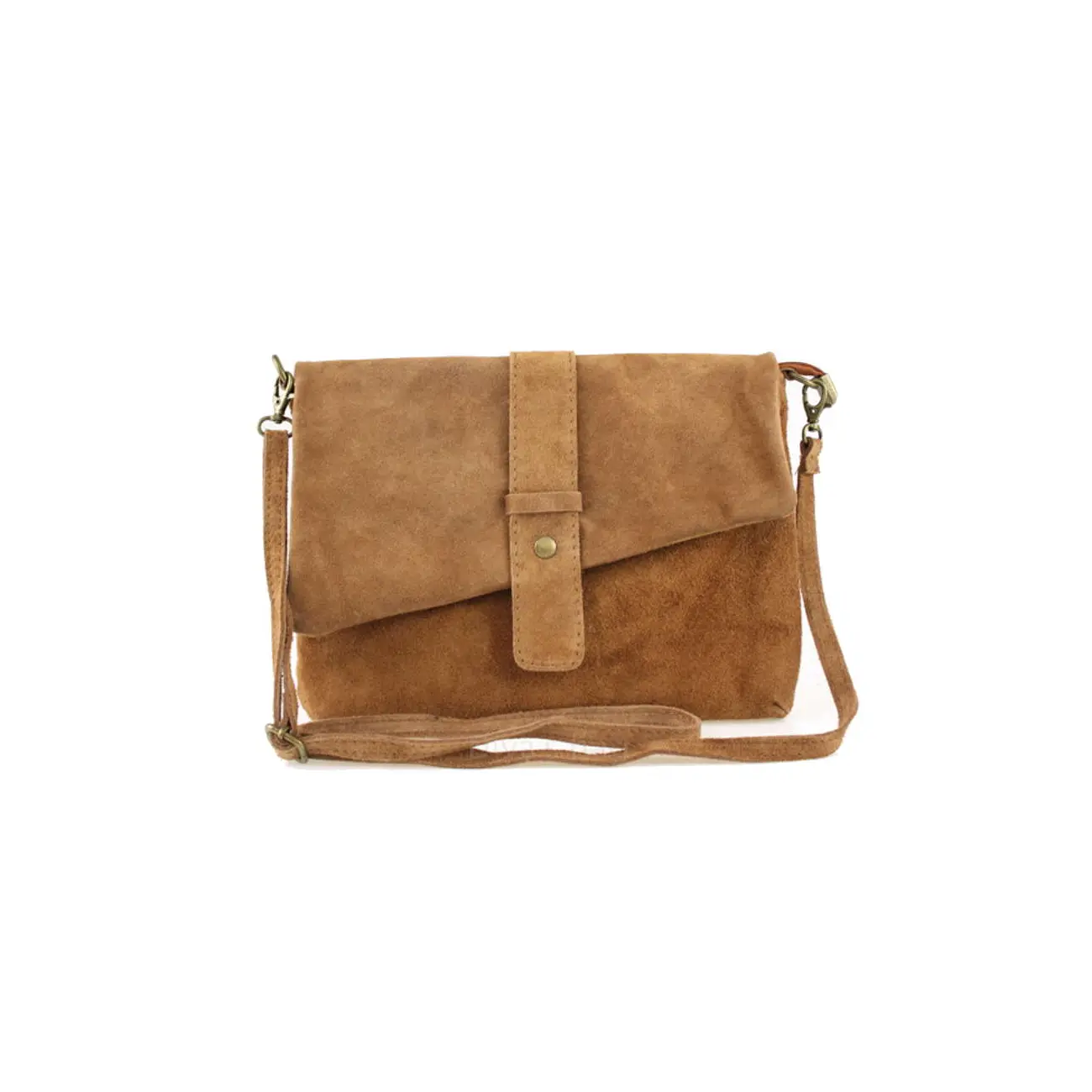 OBC Made in Italy DAMEN LEDER TASCHE Schultertasche Messenger Bag Wildleder Handtasche Umhängetasche Ledertasche Bodybag CrossBody CrossOver Kostenloser Versand international