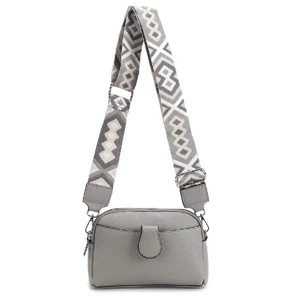 OBC Damen Tasche Crossbody Umhängetasche Bodybag Schultertasche Metallic Handytasche Crossover Kunstleder Handtasche Reise Black Friday Preise