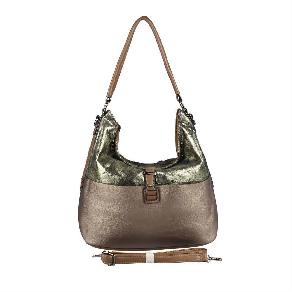 OBC DAMEN TASCHE HANDTASCHE Metallic Hobo Bag Henkeltasche Schultertasche Umhängetasche Hobo-Bag Beuteltasche SHOPPER zollfrei