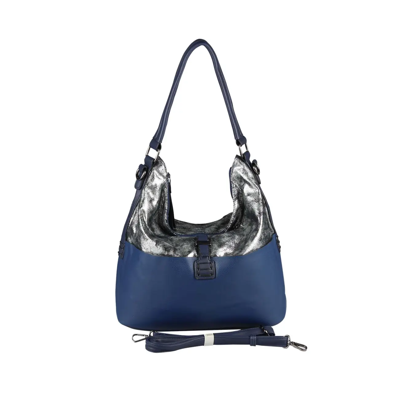 OBC DAMEN TASCHE HANDTASCHE Metallic Hobo Bag Henkeltasche Schultertasche Umhängetasche Hobo-Bag Beuteltasche SHOPPER zollfrei