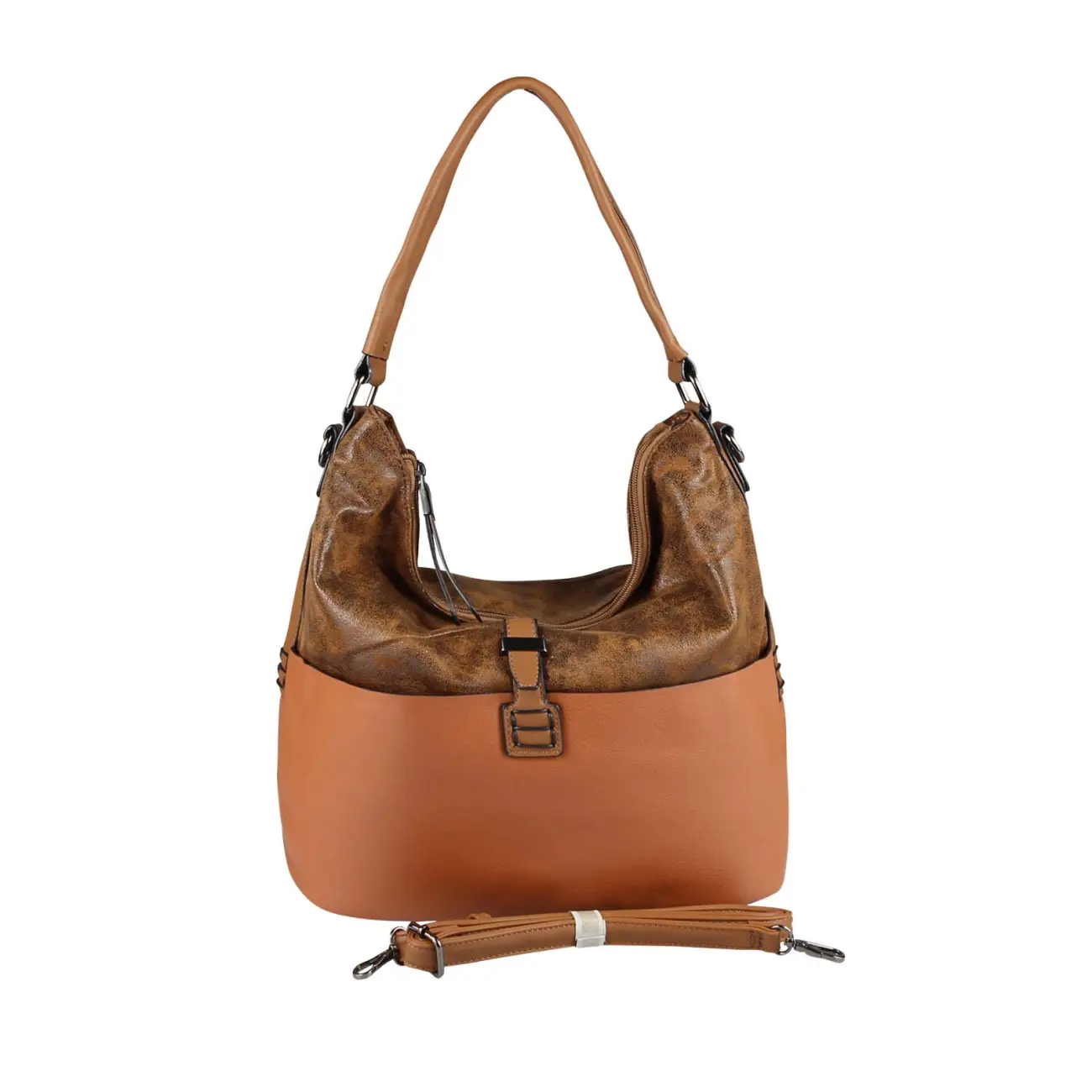OBC DAMEN TASCHE HANDTASCHE Metallic Hobo Bag Henkeltasche Schultertasche Umhängetasche Hobo-Bag Beuteltasche SHOPPER zollfrei