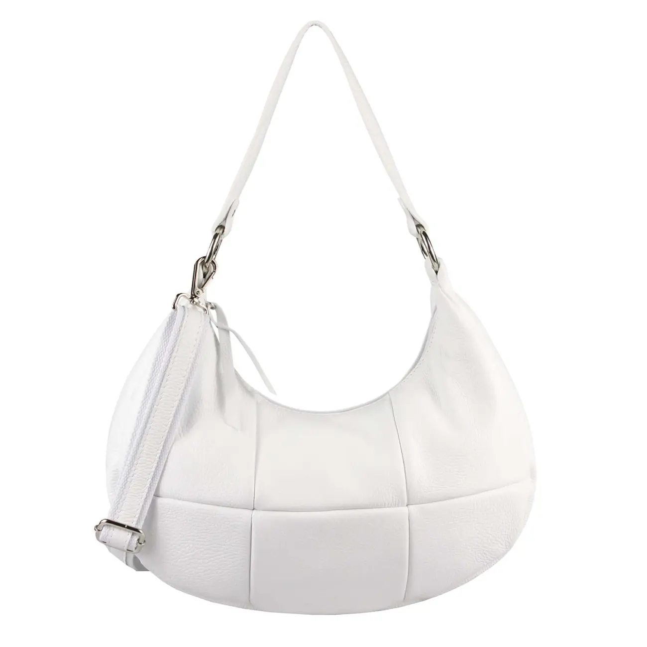 OBC Made in Italy Damen Leder Tasche Shopper Schultertasche Handtasche Umhängetasche Hobo Bag Ledertasche CrossBody City Bag Crossover Meist gekauft