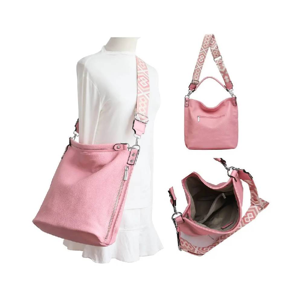 OBC XXL Damen Tasche mit 2 Gürtel Shopper Schultertasche Umhängetasche Hobo Bag Reisetasche Handtasche für Schule Freizeit Beuteltasche Urlaub Weekender Leder Optik Exklusivangebot