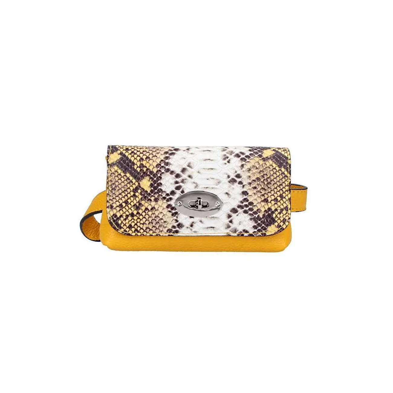 Made in Italy OBC DAMEN LEDER TASCHE Gürteltasche Crossbody Hüfttasche Bauchtasche Python Snake Muster Osterangebot
