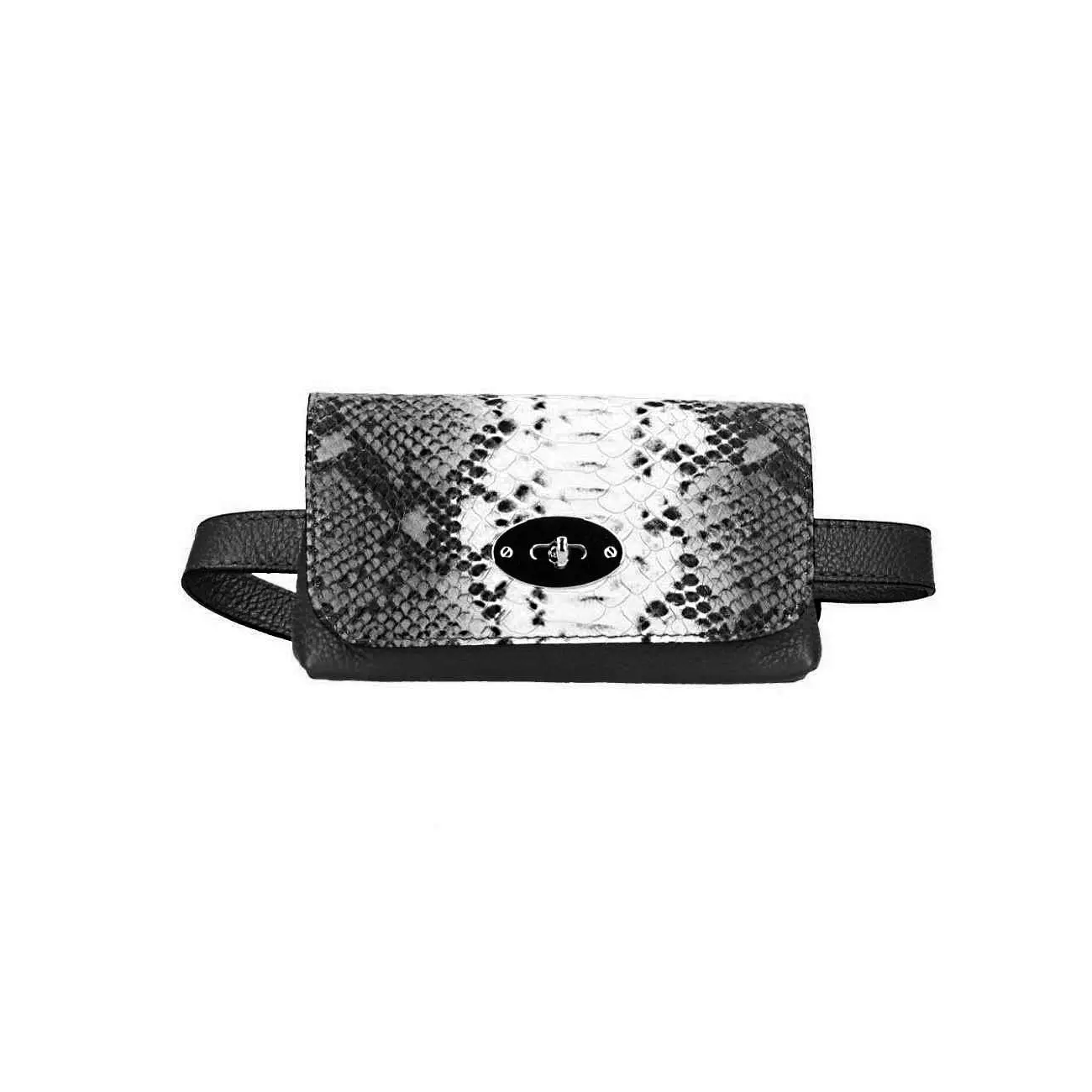 Made in Italy OBC DAMEN LEDER TASCHE Gürteltasche Crossbody Hüfttasche Bauchtasche Python Snake Muster Osterangebot