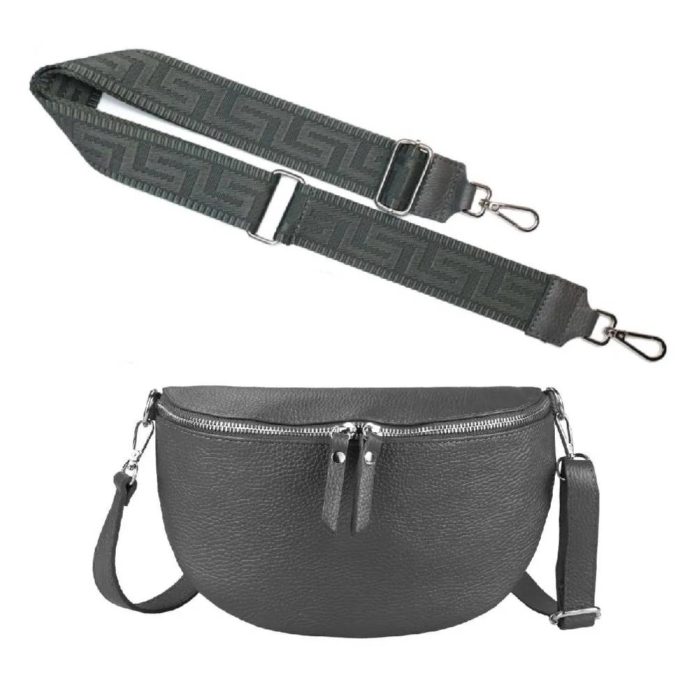 Made in Italy OBC DAMEN SET Gürteltasche + Schultergurt LEDER Crossbody Hüfttasche Bauchtasche Umhängetasche Brusttasche CrossOver Bodybag Schultertasche Handytasche Geldtasche Tasche Kosmetiktasche Vatertagsangebot