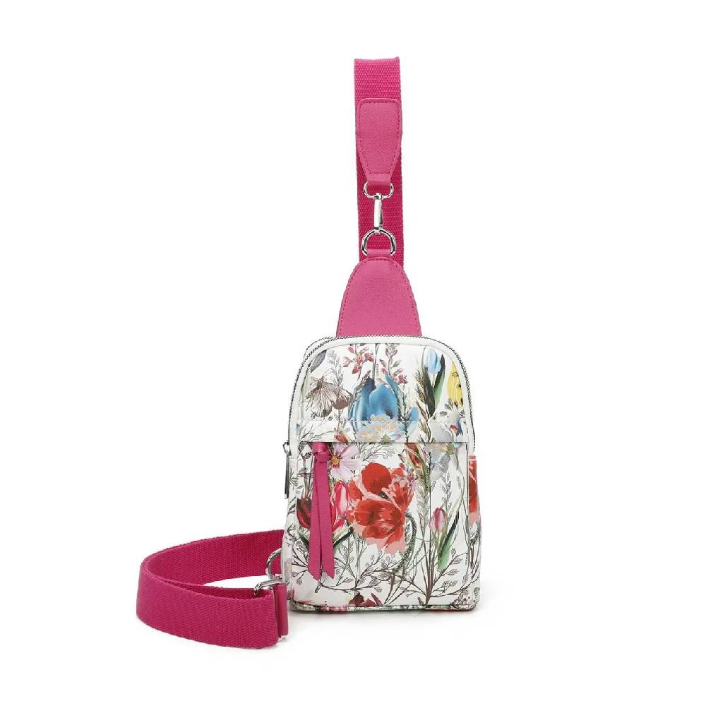 OBC Damen Blumen Bodybag Sling Tasche Rucksack Gürteltasche Crossbag Crossover Schultertasche Crossbody Brusttasche Smartphone-Umhängetasche Lagerräumung