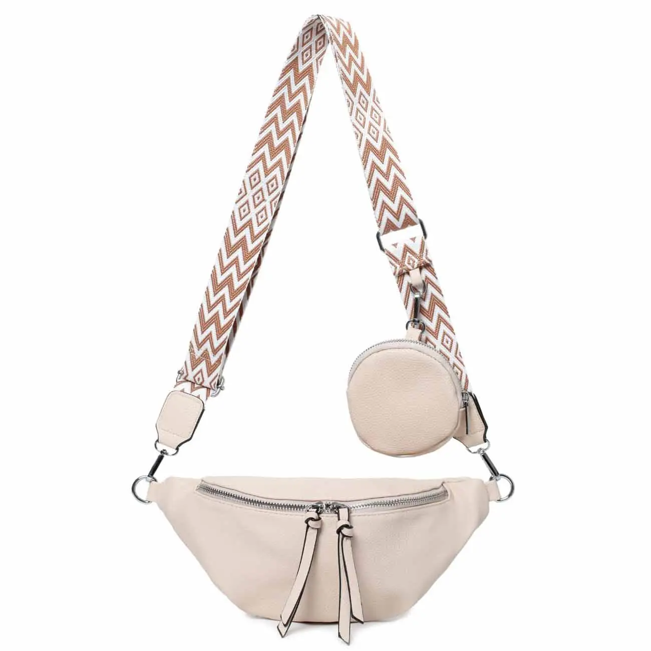OBC Damen Tasche Brusttasche Crossbody Umhängetasche Handytasche Hüfttasche Cross-Over Bodybag Schultertasche Bauchtasche Gürteltasche Messenger-Tasche Leder Optik Exklusive Angebote