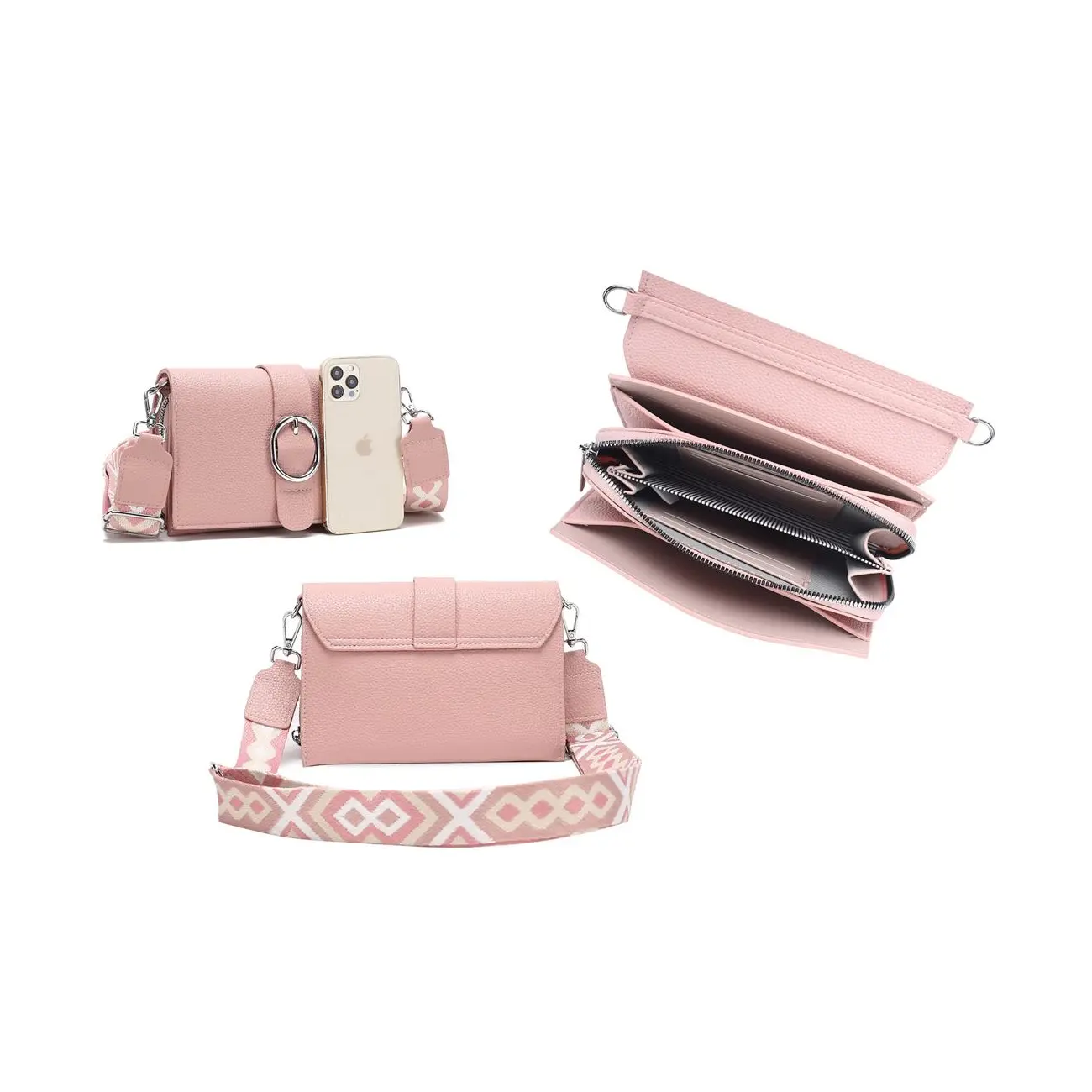 OBC DAMEN TASCHE Cross Over Body Bag Brusttasche Umhängetasche Schultertasche Brieftasche Smartphone Geldbörse Geldtasche Abend Handy Clutch Kartenetui Blitzangebot