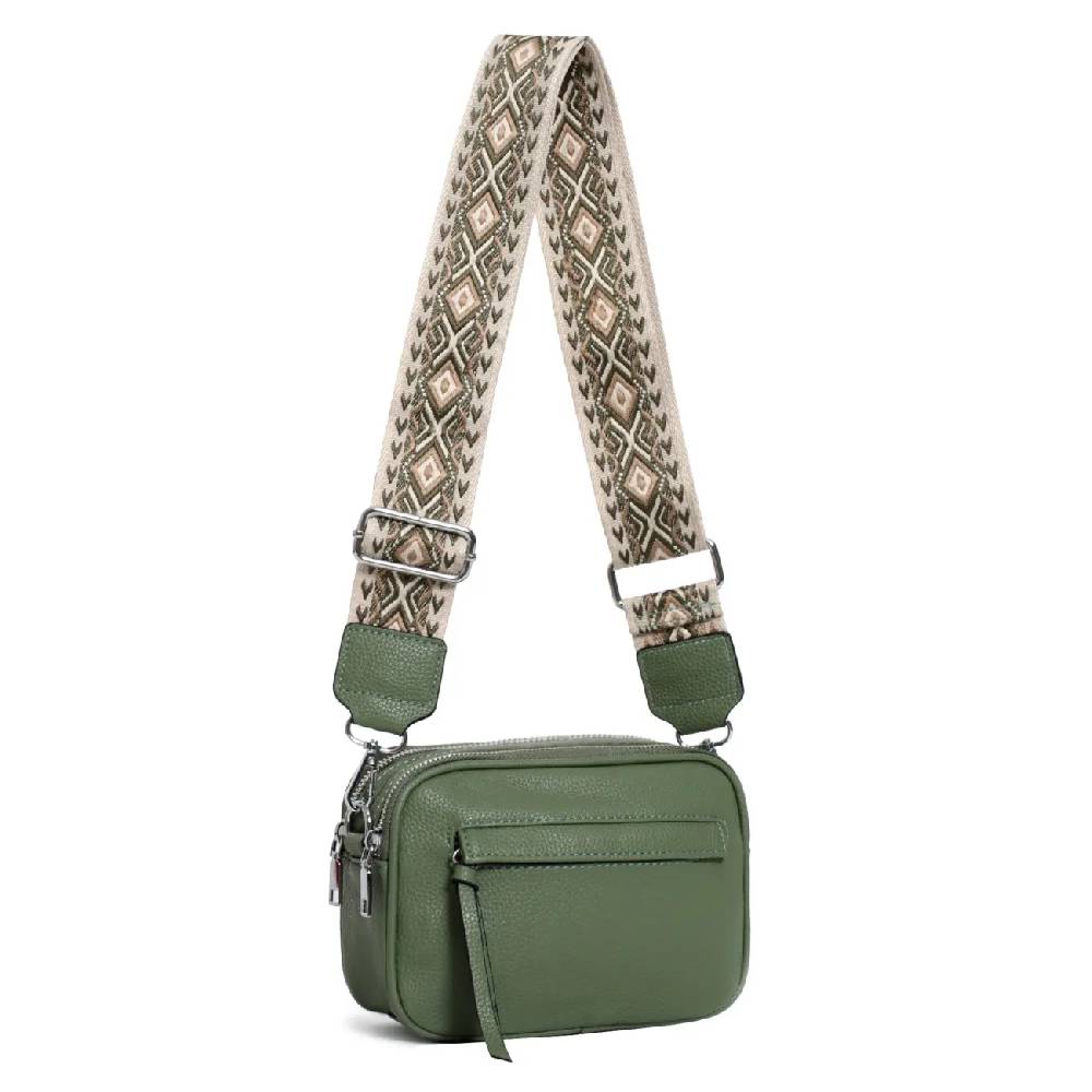 OBC Damen Tasche Crossbody Hüfttasche Brusttasche Umhängetasche Bodybag Cross Over Schultertasche Handytasche Gürteltasche Handtasche Freizeit Reise Leder Optik Große Rabatte