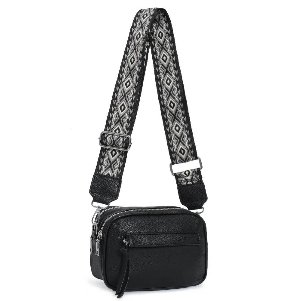 OBC Damen Tasche Crossbody Hüfttasche Brusttasche Umhängetasche Bodybag Cross Over Schultertasche Handytasche Gürteltasche Handtasche Freizeit Reise Leder Optik Große Rabatte
