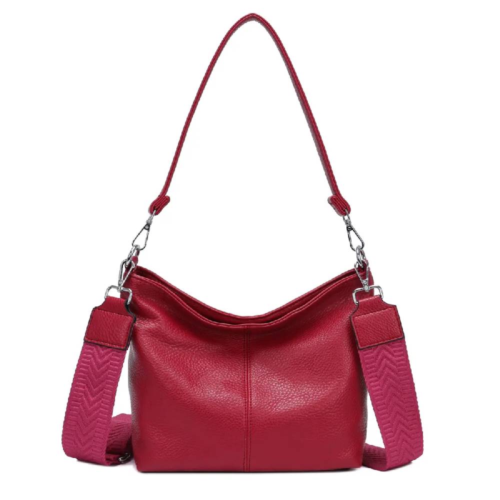 OBC Damen Tasche Shopper Brusttasche Hobo Bag Schultertasche Crossbody Umhängetasche Beuteltasche Handtasche Crossover BodyBag Leder Optik Bestseller