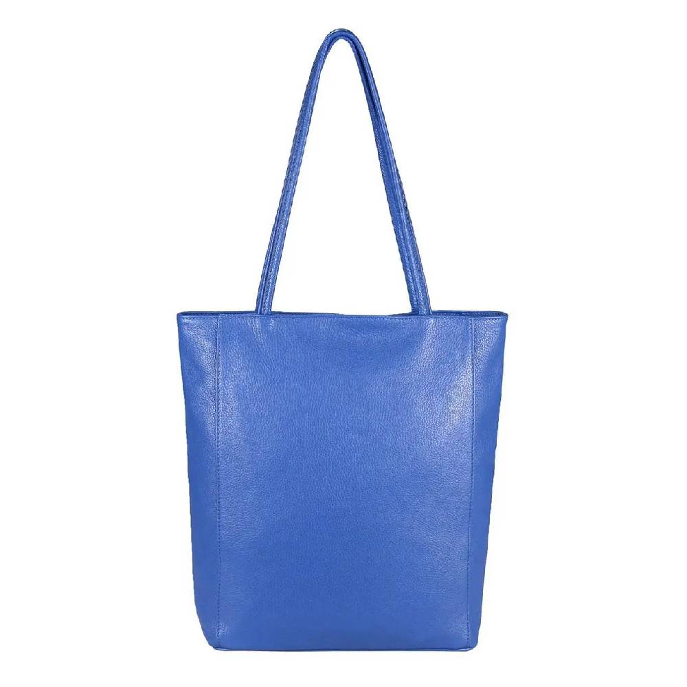 OBC Made in Italy Damen Echt Leder Tasche Shopper Schultertasche Henkeltasche Din-A4 Tote Bag Handtasche Umhängetasche Ledertasche Beuteltasche Sonderangebote