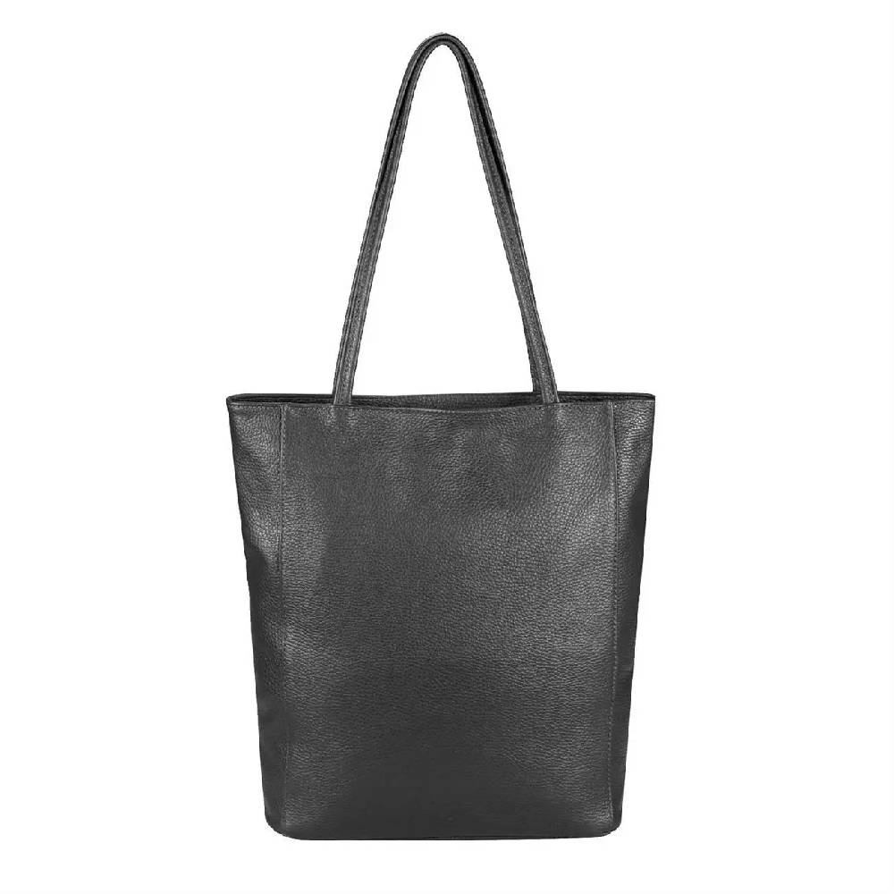 OBC Made in Italy Damen Echt Leder Tasche Shopper Schultertasche Henkeltasche Din-A4 Tote Bag Handtasche Umhängetasche Ledertasche Beuteltasche Sonderangebote