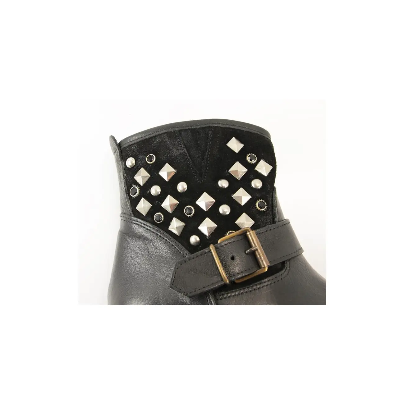 Ovye by Cristina Lucchi echt Leder Stiefel Stiefeletten Schuhe Ankle Boots Biker Wochenangebot