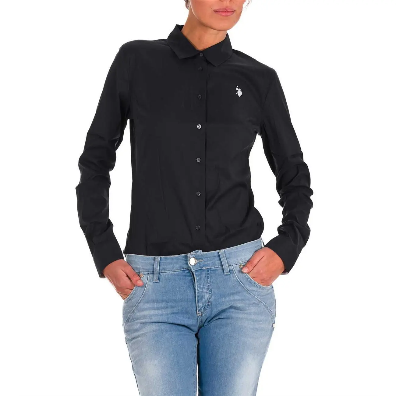 US Polo ASSN USA POLO Damen BODY Hemd T-Shirt USPA Logo Langarm Longsleeve Longshirt Begrenzte Freigabe
