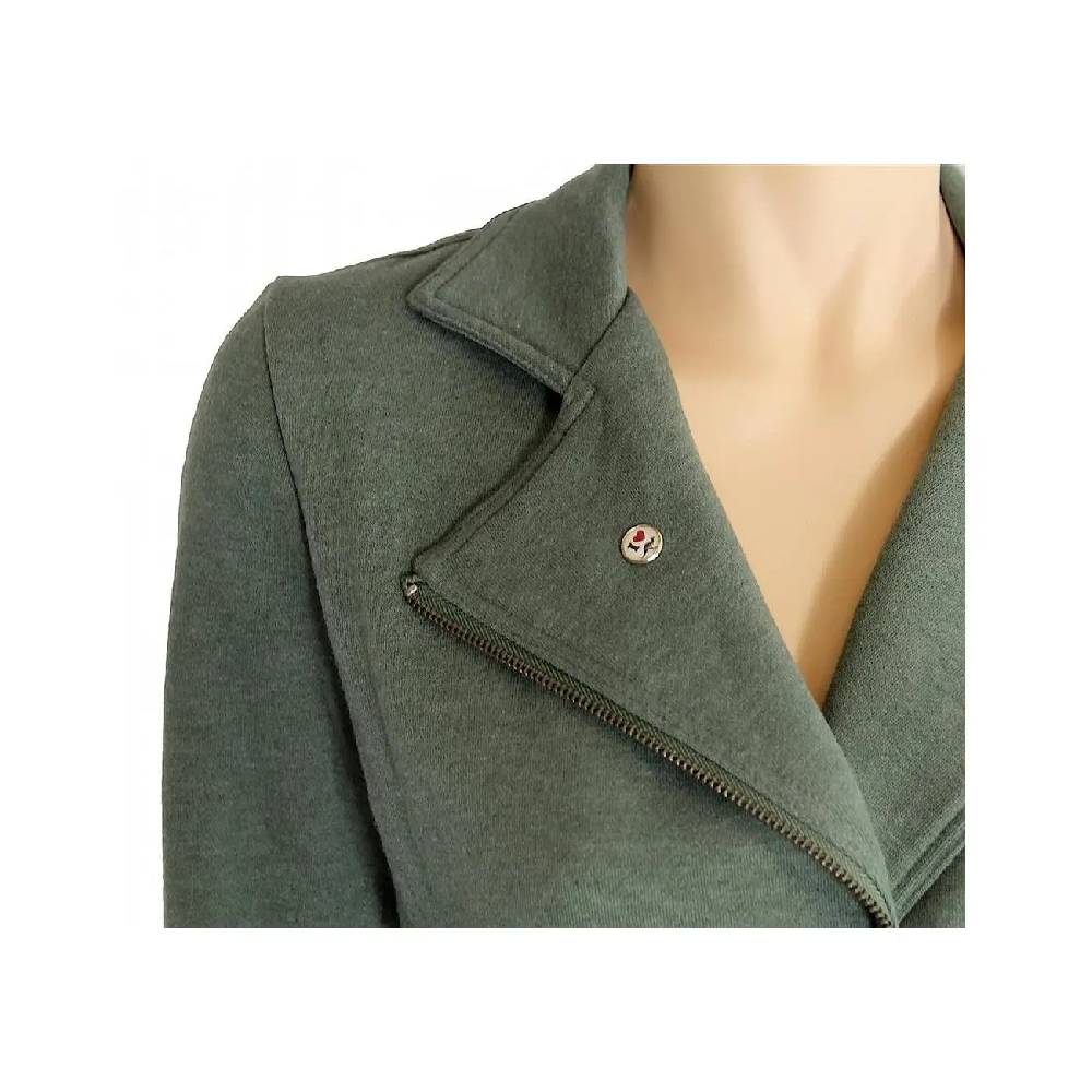 Damen Bikerjacke KangaROOS lässige sportliche Jacke Biker Style Sweatjacke FRÜHLING SOMMER Jacket Kurz Fashion Khaki Letzte 3 Tage