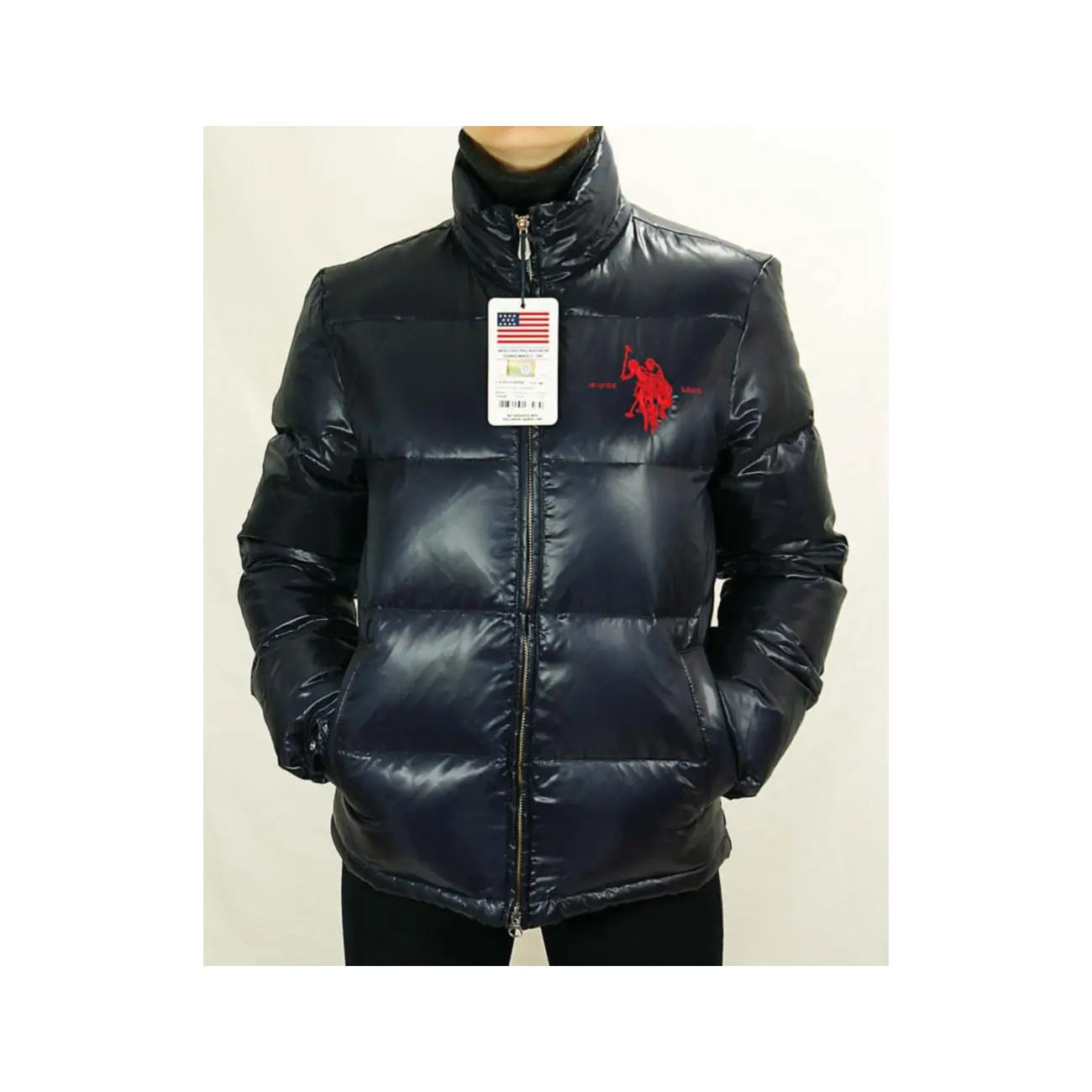 US Polo ASSN USA Flagge WinterJacke Jacke Daunenjacke Jacke Steppjacke Zeitbegrenzte Promotion