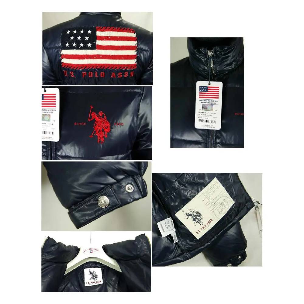 US Polo ASSN USA Flagge WinterJacke Jacke Daunenjacke Jacke Steppjacke Zeitbegrenzte Promotion