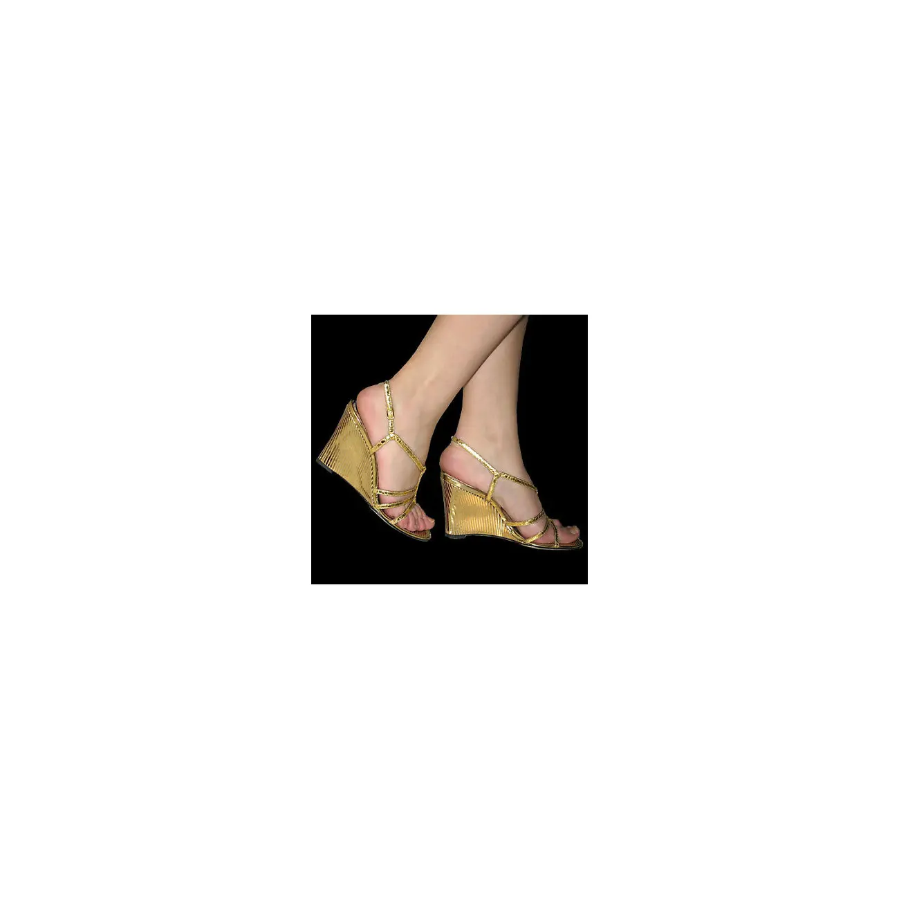 Dolce & Gabbana D&G HIGH HEELS Keil Sandalette Wedges Lederschuhe Schuhe Gold Bis zu 50% Rabatt