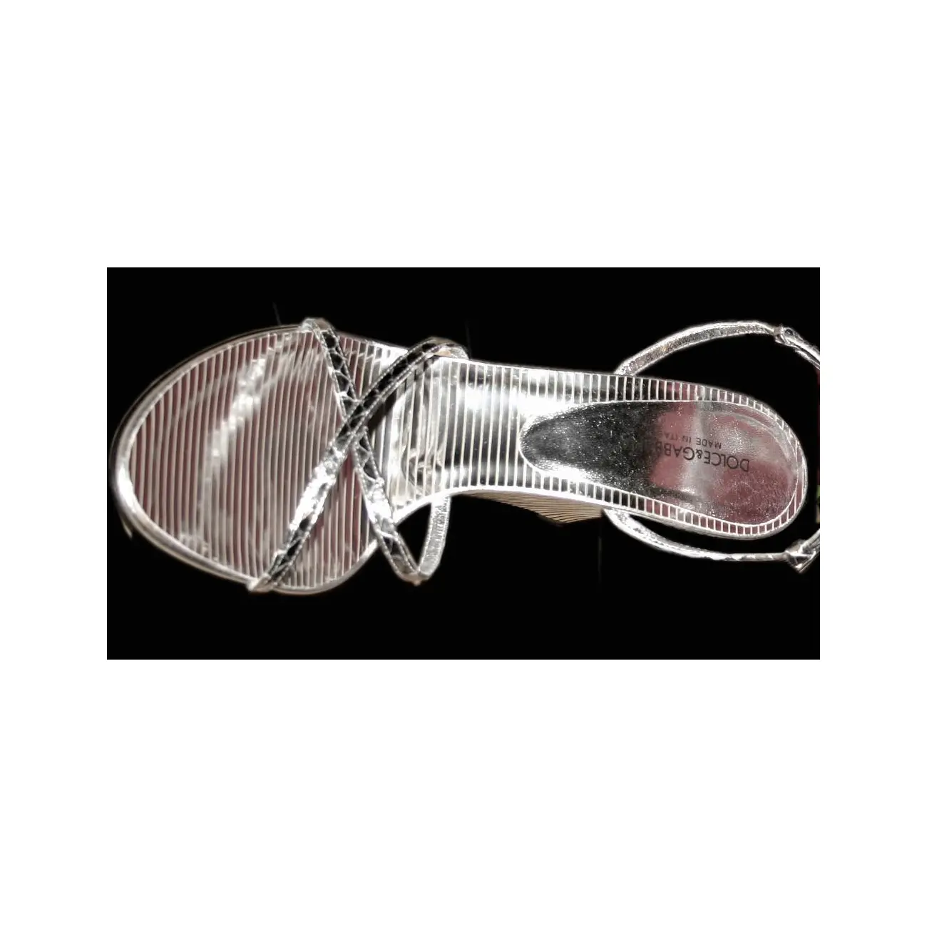 Dolce & Gabbana D&G HIGH HEELS Keil Sandalette Wedges Lederschuhe Schuhe Silber 37,5 Bis zu 60% Rabatt