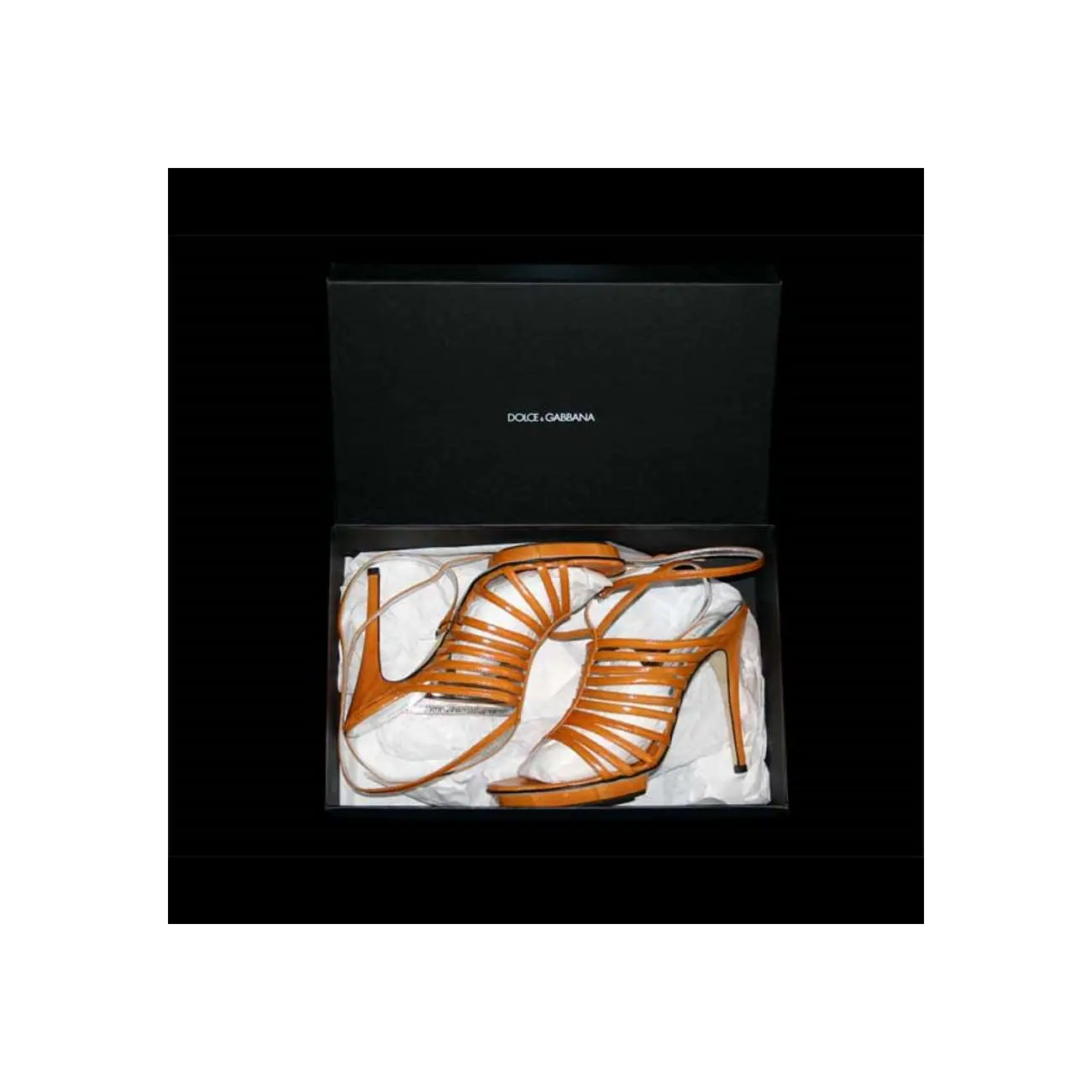 Dolce & Gabbana D&G HIGH HEELS Pumps Römer Sandalette Lederschuhe Schuhe Riemchen Riemchenpumps Cognac Gr. 40 Bis zu 65% Rabatt