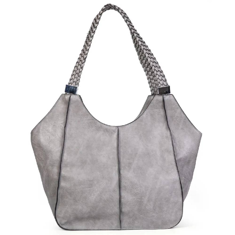 OBC DAMEN XXL Tasche Schultertasche Shopper Businesstasche Umhängetasche Workbag Henkeltasche Reisetasche FLECHTOPTIK Henkel Leder Optik Nur noch ein Tag übrig