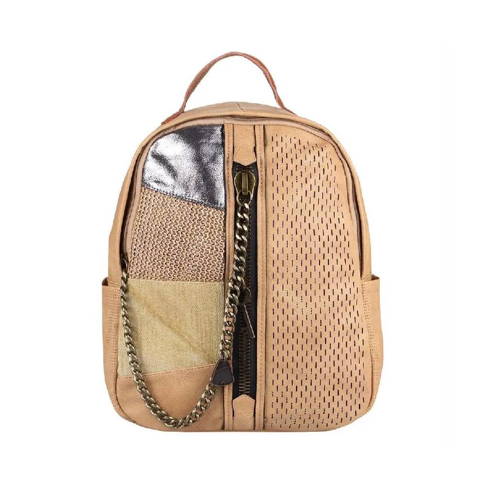 DAMEN RUCKSACK TASCHE Cityrucksack Stadtrucksack Metallic Backpack Schultertasche Handtasche Umhängetasche Shopper Ketten Daypack Lederrucksack 50% Rabatt für begrenzte Zeit