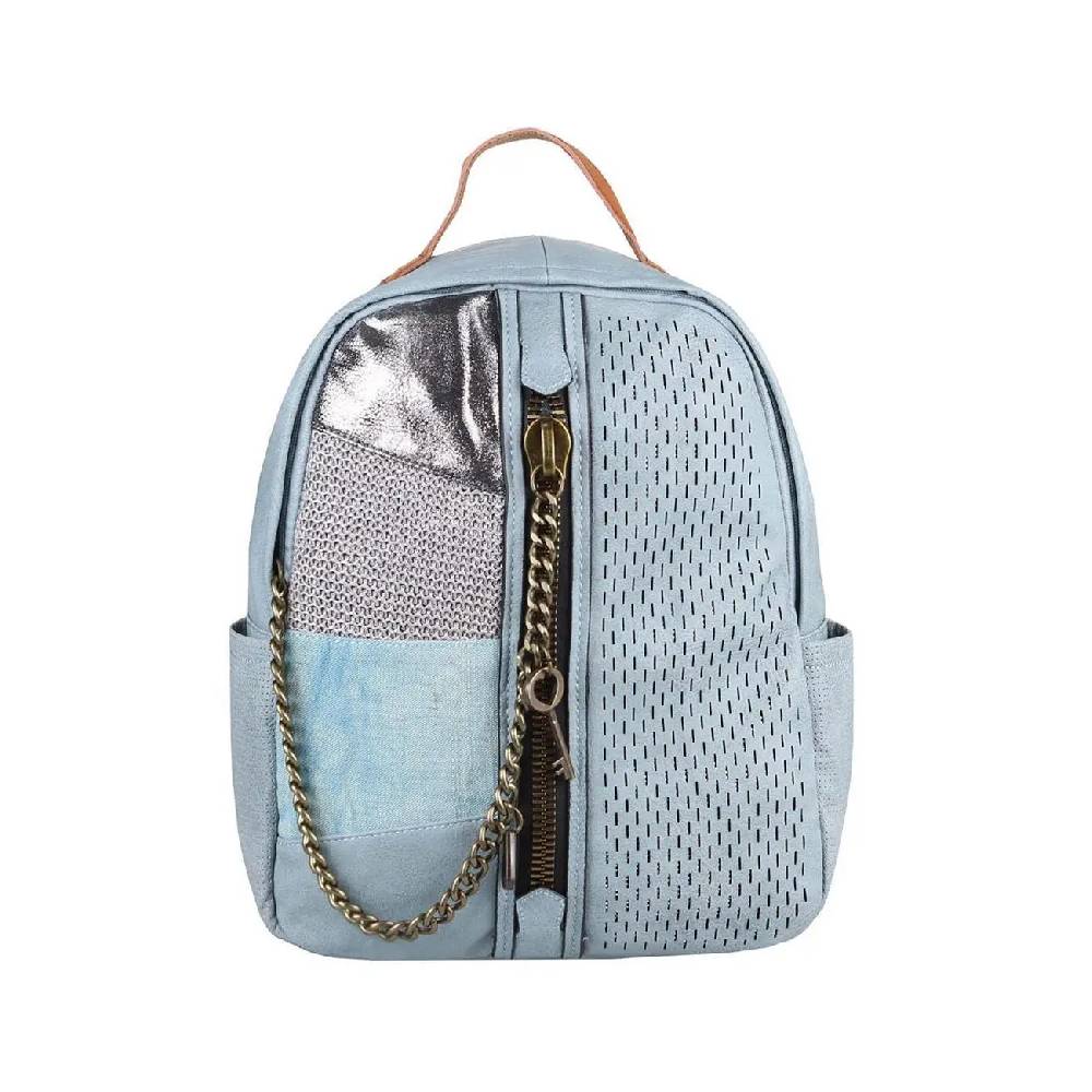 DAMEN RUCKSACK TASCHE Cityrucksack Stadtrucksack Metallic Backpack Schultertasche Handtasche Umhängetasche Shopper Ketten Daypack Lederrucksack 50% Rabatt für begrenzte Zeit