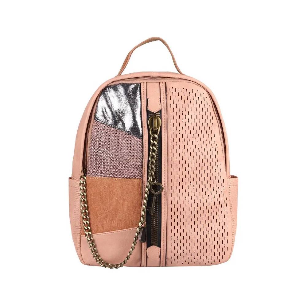 DAMEN RUCKSACK TASCHE Cityrucksack Stadtrucksack Metallic Backpack Schultertasche Handtasche Umhängetasche Shopper Ketten Daypack Lederrucksack 50% Rabatt für begrenzte Zeit