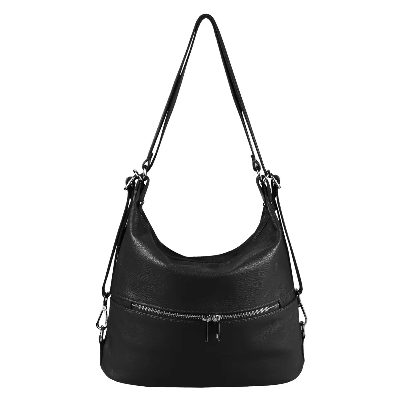 OBC Made in Italy DAMEN echt LEDER 2in1 Handtasche Rucksack Schultertasche CityRucksack Stadtrucksack BackPack Lederrucksack Daypack Ledertasche 2025
