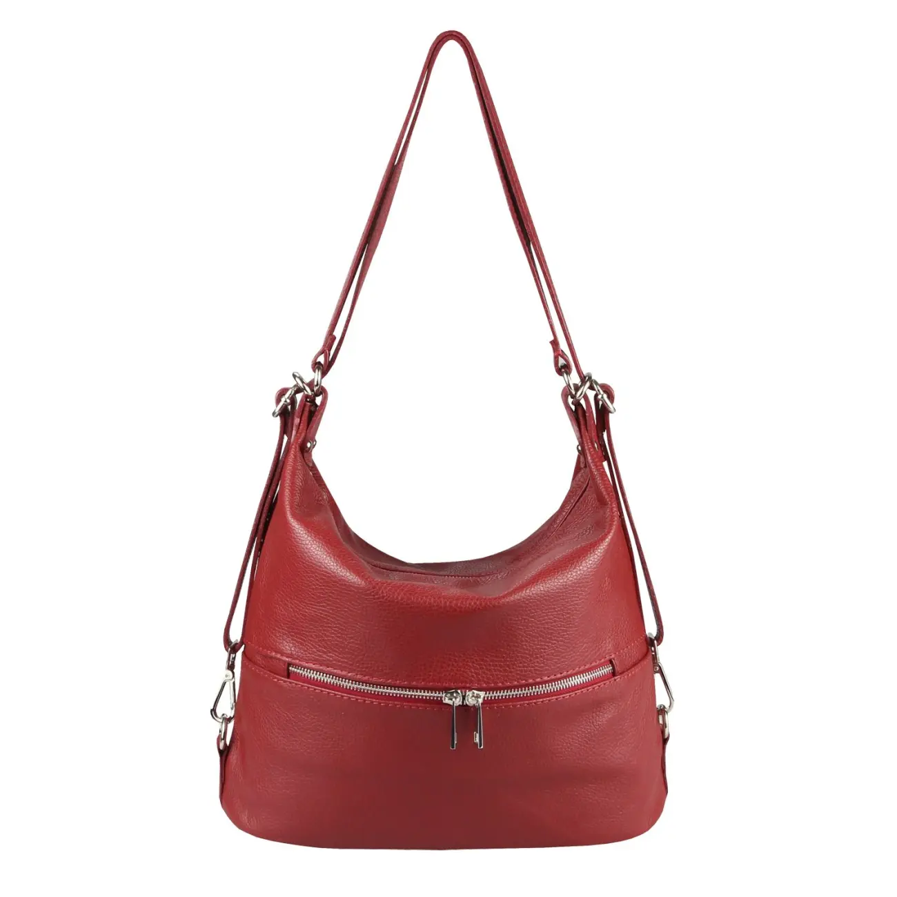 OBC Made in Italy DAMEN echt LEDER 2in1 Handtasche Rucksack Schultertasche CityRucksack Stadtrucksack BackPack Lederrucksack Daypack Ledertasche 2025