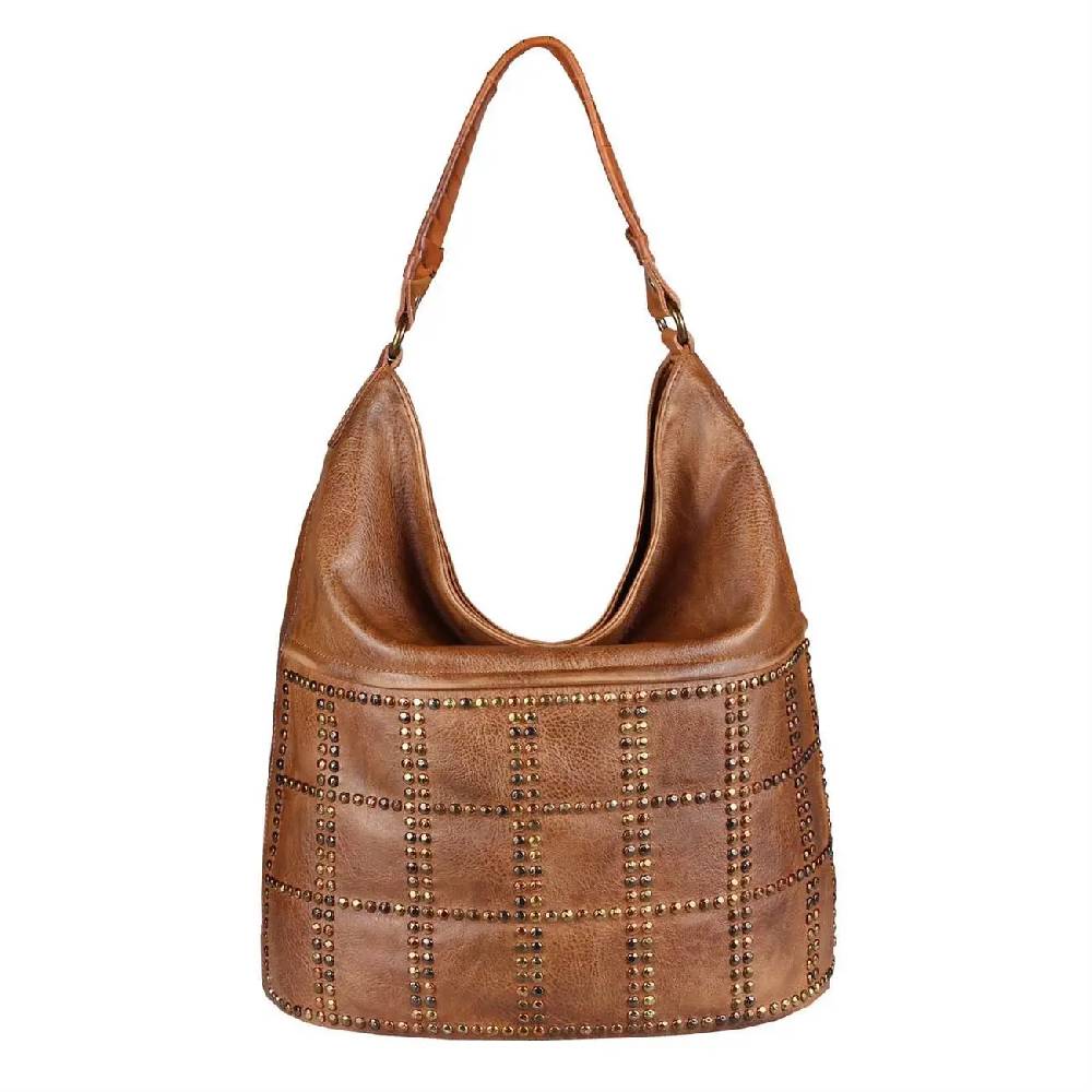 DAMEN HAND-TASCHE Hobo Bag Tasche Henkeltasche Nietentasche Umhängetasche Shopper Schultertasche Beuteltasche Blitzverkäufe