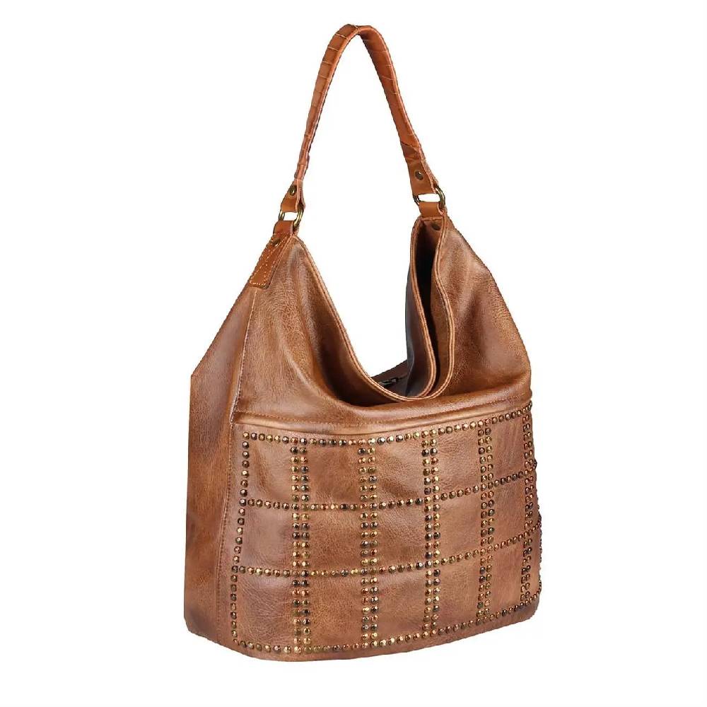DAMEN HAND-TASCHE Hobo Bag Tasche Henkeltasche Nietentasche Umhängetasche Shopper Schultertasche Beuteltasche Blitzverkäufe