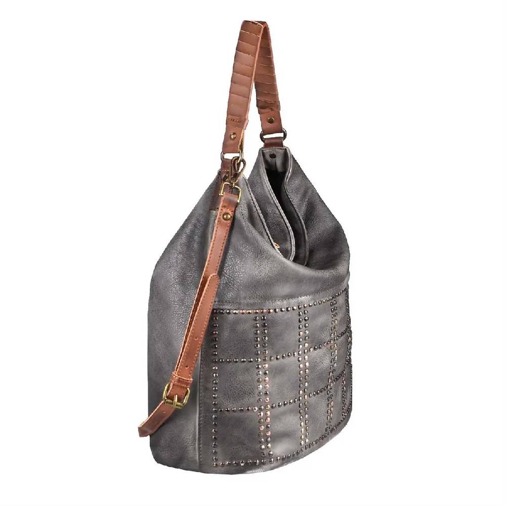 DAMEN HAND-TASCHE Hobo Bag Tasche Henkeltasche Nietentasche Umhängetasche Shopper Schultertasche Beuteltasche Blitzverkäufe